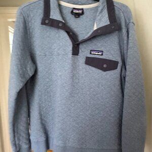 Patagonia cotton quilt snap-t pullover, women’s size medium